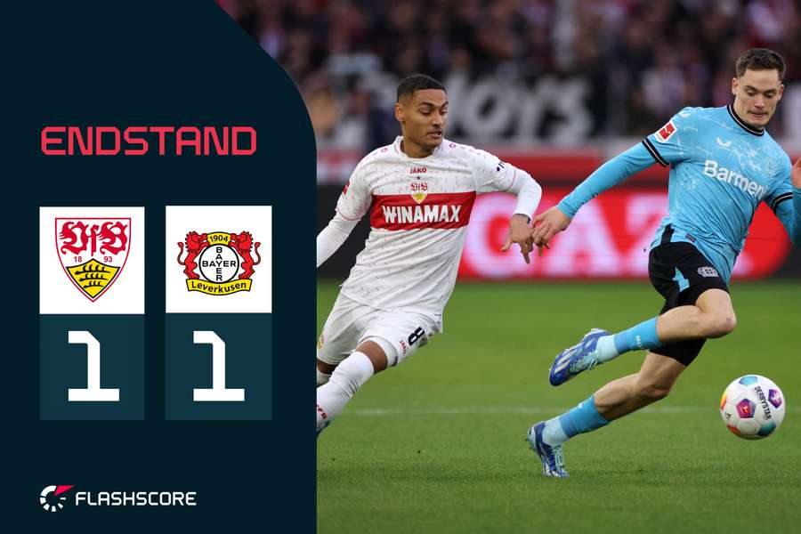 Leverkusen kam in Stuttgart nicht über ein 1:1 hinaus.
