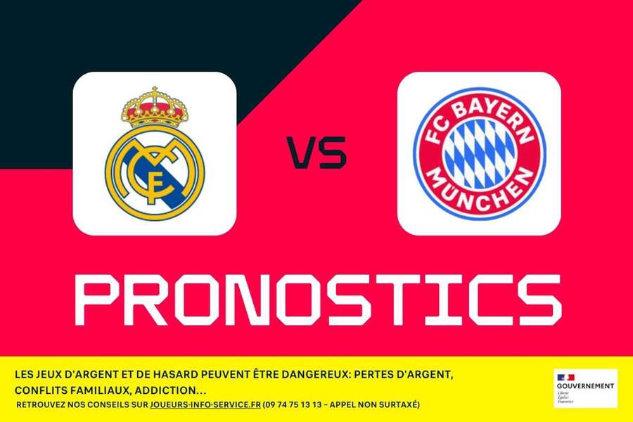 Real Madrid - Bayern Munich : Pronostics, meilleurs paris et cotes (Ligue des champions)