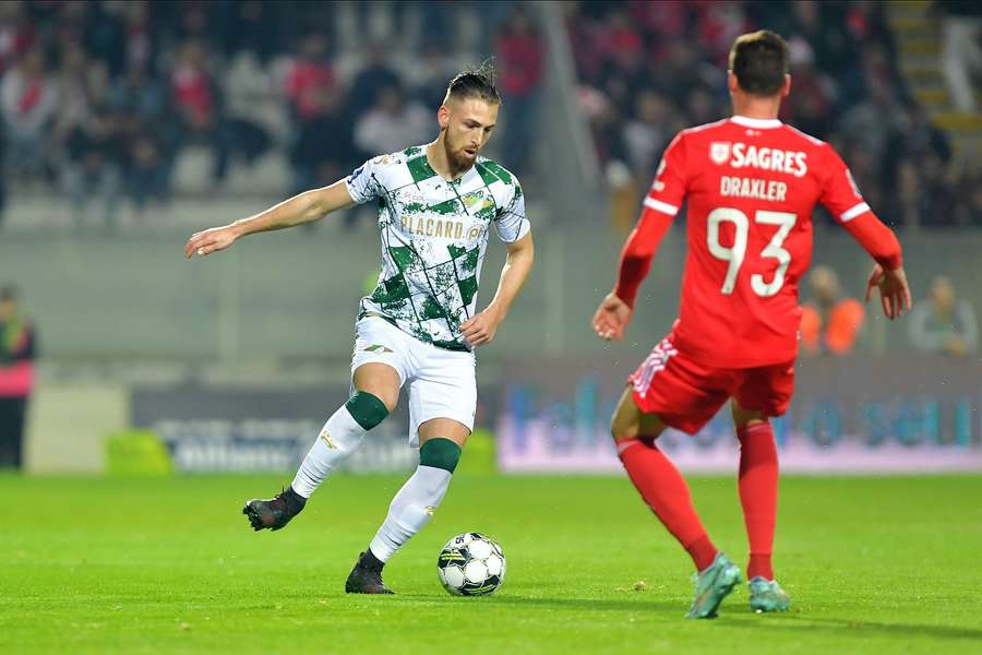 Hugo Gomes durante o jogo com o Benfica na Taça da Liga