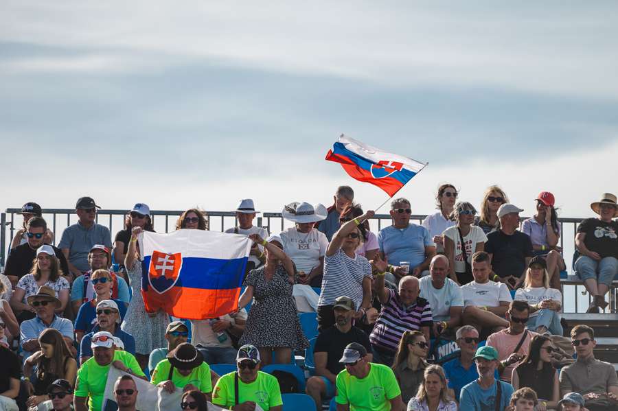 Slovenskí fanúšikovia v Košiciach. Slovenskí fanúšikovia v Košiciach.