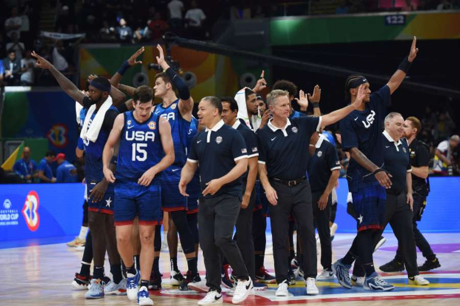 The USA celebrate their win