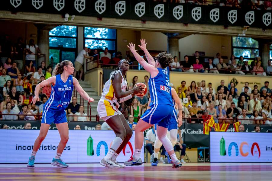 Awa Fam, durante el partido ante Grecia