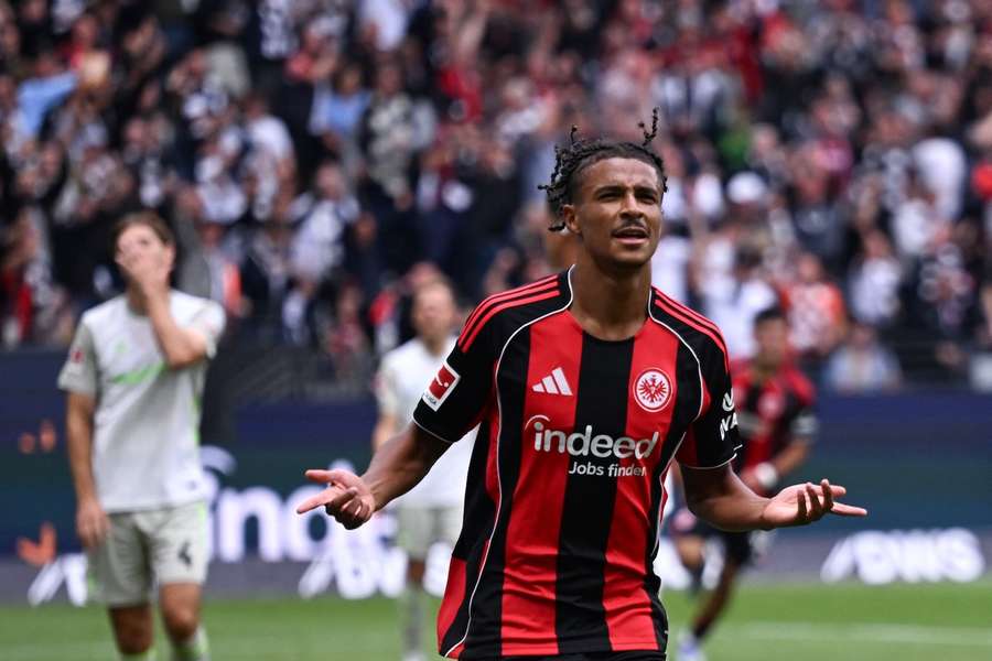Jean-Matteo Bahoya erzielte einen Doppelpack für Frankfurt gegen Bremen.