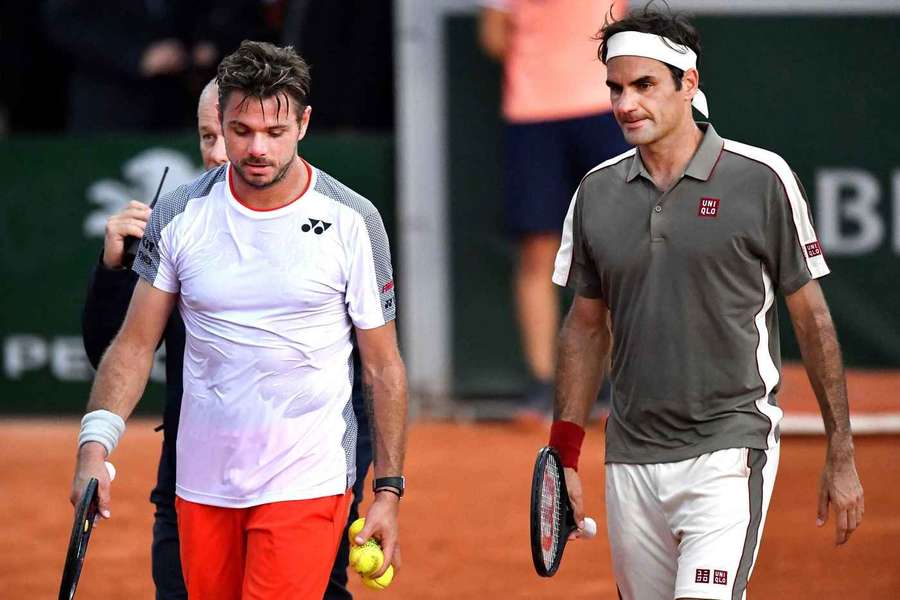 Wawrinka (I) y Federer (D)