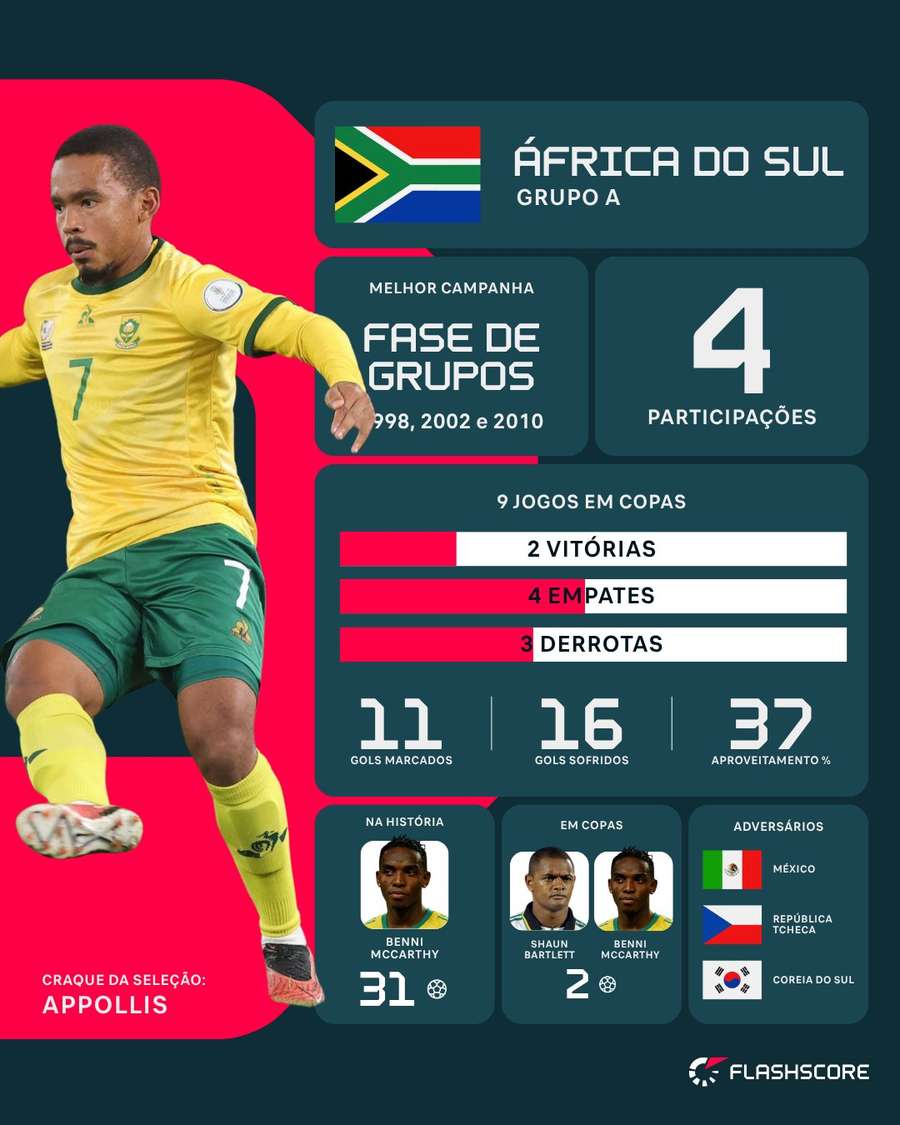 Resumo da África do Sul na Copa do Mundo