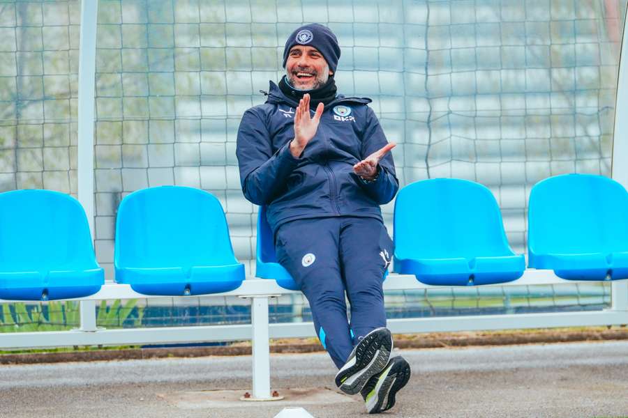 Pep Guardiola has several reasons to be cheerful