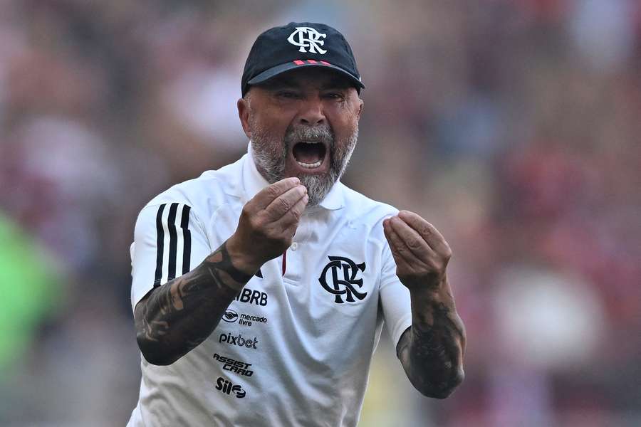 Jorge Sampaoli lors de la finale de la Coupe du Brésil avec Flamengo