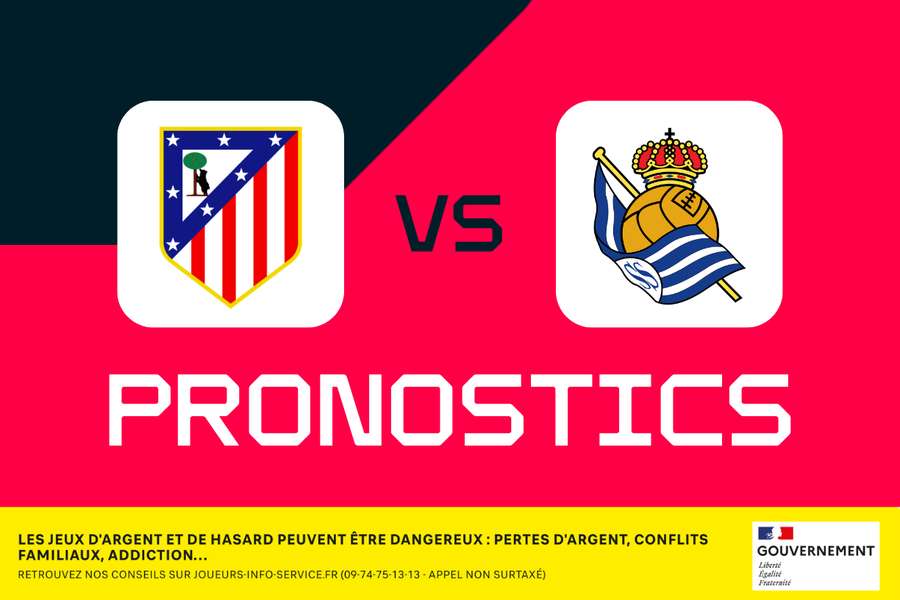 Atlético - Real Sociedad : Pronostics, Meilleures Paris et Cotes (Coupe du Roi) Atlético - Real Sociedad : Pronostics, Meilleures Paris et Cotes (Coupe du Roi)