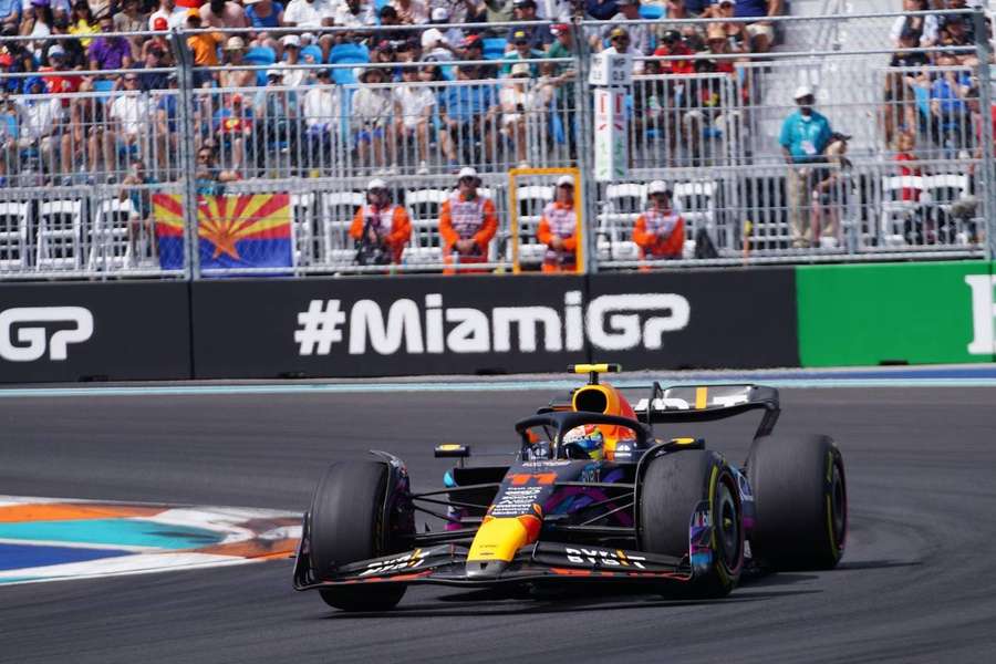 Red Bull's Sergio Perez in action at the Miami Grand Prix