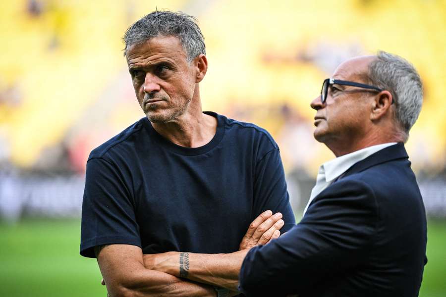 Luís Campos com Luis Enrique