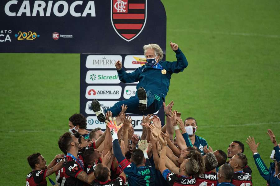 Jorge Jesus foi campeão carioca com Flamengo em 2020