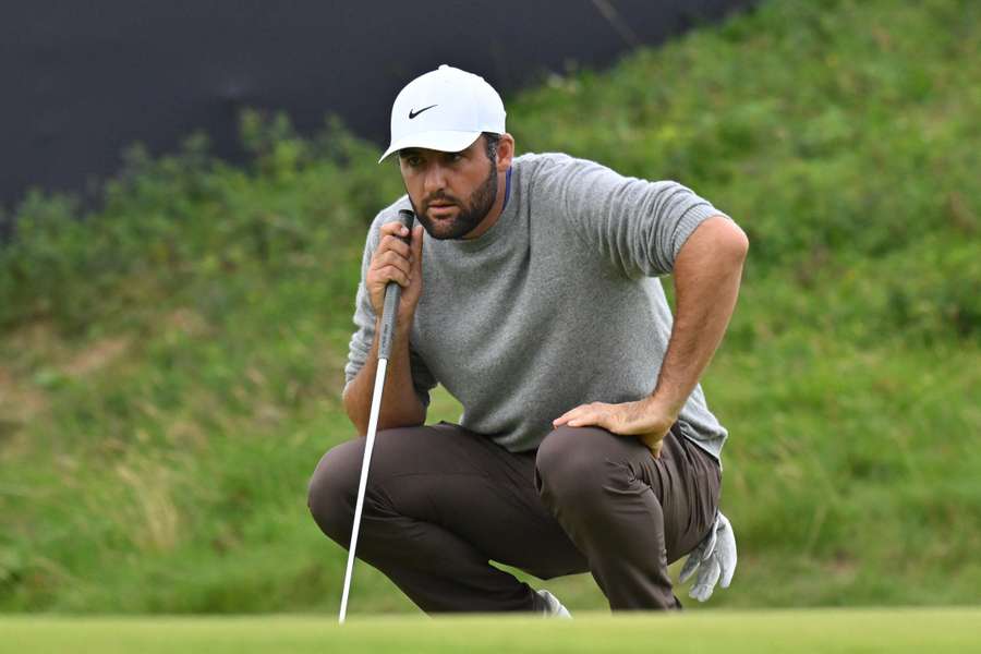 Scheffler in action at the Open