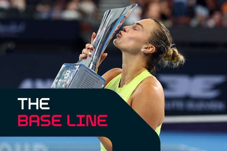 Sabalenka with her Brisbane trophy Sabalenka with her Brisbane trophy
