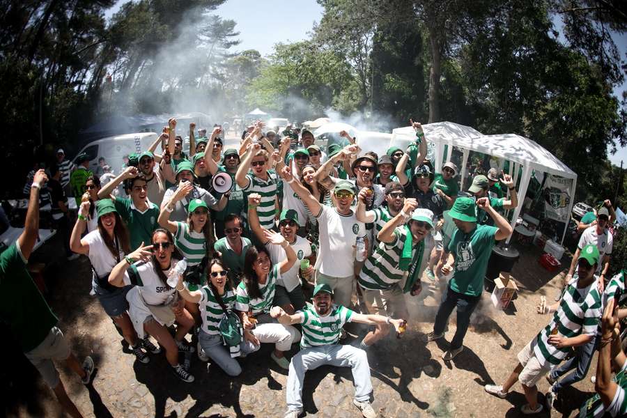 A festa dos adeptos do Sporting
