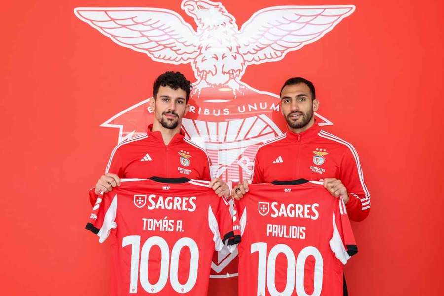 Tomás Araújo e Pavlidis cumpriram o 100.º jogo pelo Benfica: "