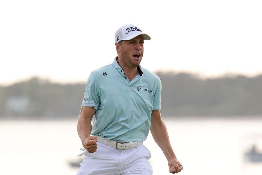 Justin Thomas celebrated his first PGA Tour win in almost three years Justin Thomas celebrated his first PGA Tour win in almost three years