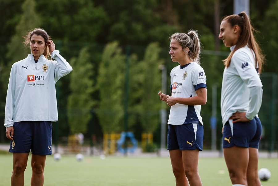 Dolores Silva no treino da seleção Dolores Silva no treino da seleção
