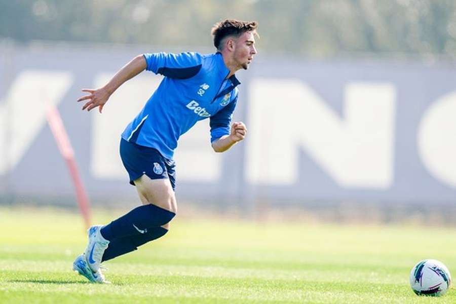 Martim Fernandes no treino do FC Porto