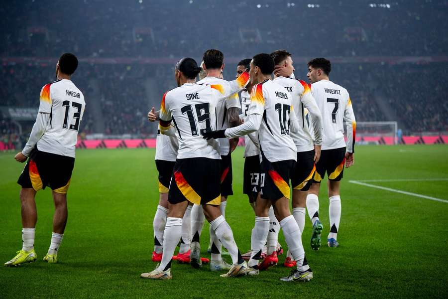 Die deutsche Nationalmannschaft beim Gastspiel in Ungarn vor einigen Tagen.