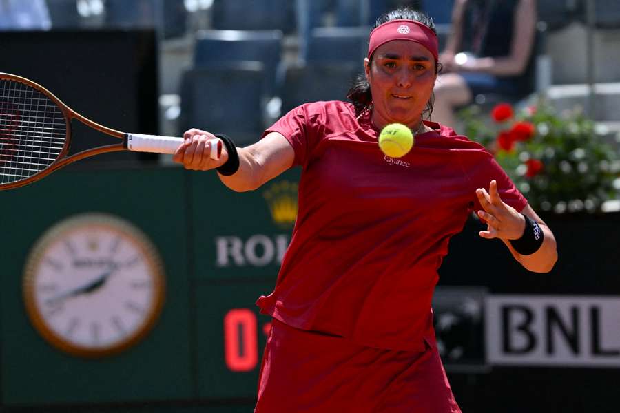 Ons Jabeur was knocked out of the Rome Open by Sofia Kenin on Friday