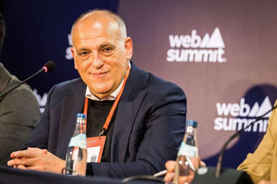 Javier Tebas participou de evento em Portugal e criticou apoiadores da Superliga, dentre eles os gigantes Real e Barça