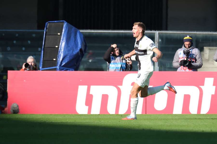 Mateo Pellegrino esulta dopo lo 0-1 Mateo Pellegrino esulta dopo lo 0-1