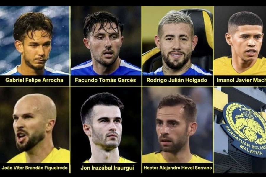 Os sete jogadores que jogaram pela Malásia com documentação falsa Os sete jogadores que jogaram pela Malásia com documentação falsa