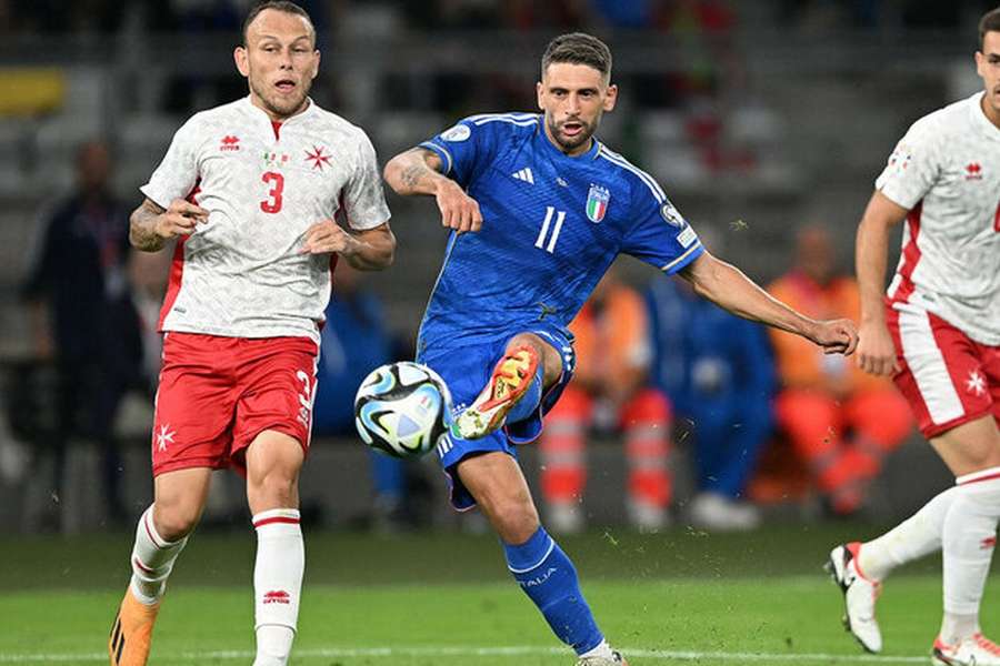 Berardi assinou o segundo e terceiro golos da Itália diante de Malta
