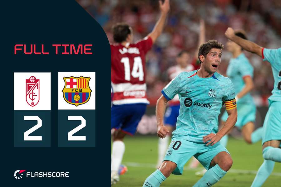 Indskiftede Sergi Roberto sørgede med sin scoring for, at det i det mindste blev til et enkelt point for FC Barcelona søndag aften.