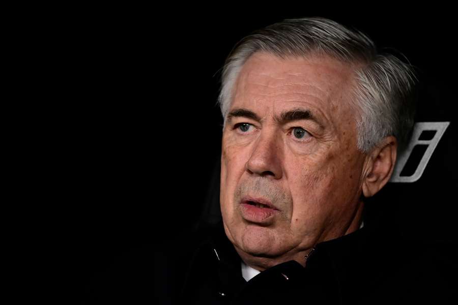 Carlo Ancelotti le 15 février lors du match face à Elche.