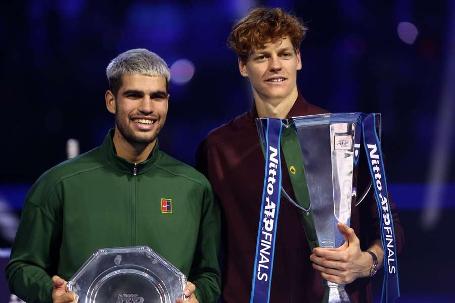 Součastní vládci světového tenisu Alcaraz se Sinnerem.