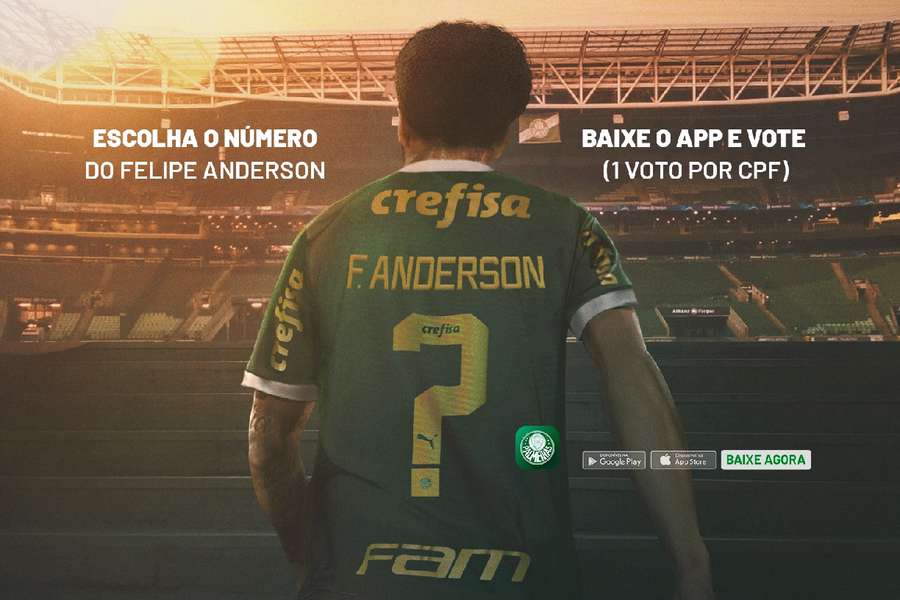 Torcedores do Palmeiras poderão escolher entre os números 9, 19, 93 e 99