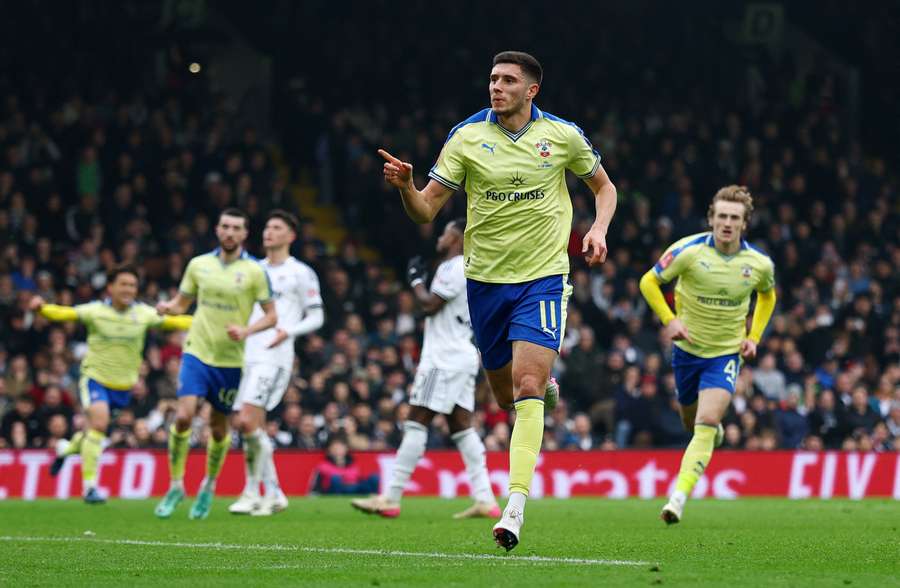 Southampton's Ross Stewart celebrates scoring Southampton's Ross Stewart celebrates scoring