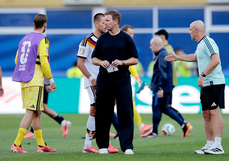 Nagelsmann vor dem Elfmeterschießen Nagelsmann vor dem Elfmeterschießen