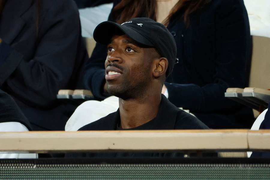 Dembele watches on at Roland Garros