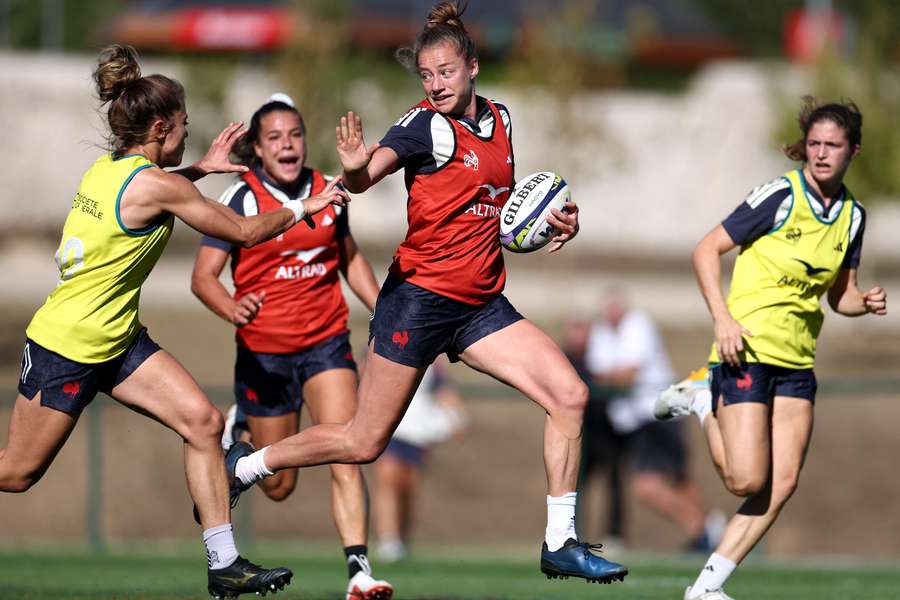 Le Bleues à l'entraînement ce mardi. Le Bleues à l'entraînement ce mardi.