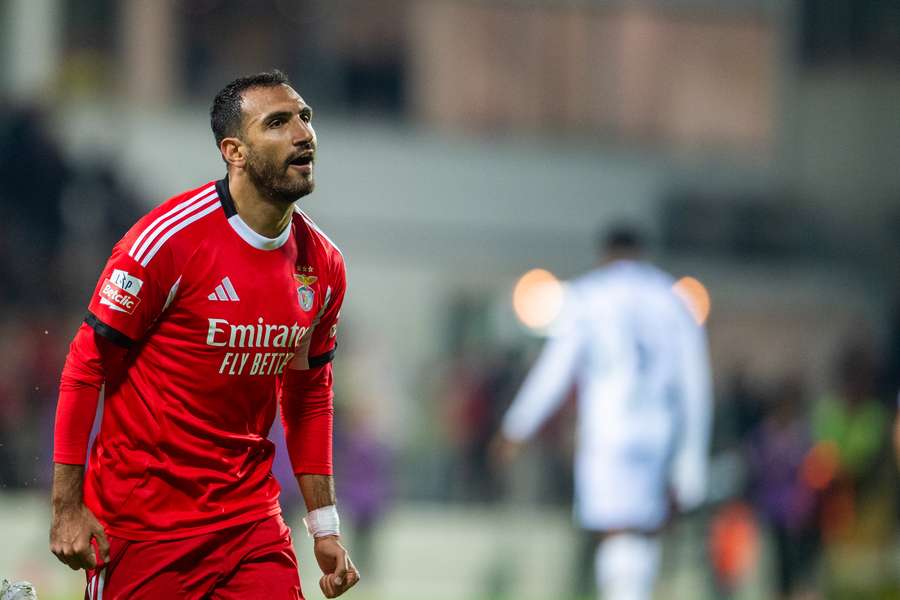 Pavlidis festeja pelo Benfica Pavlidis festeja pelo Benfica