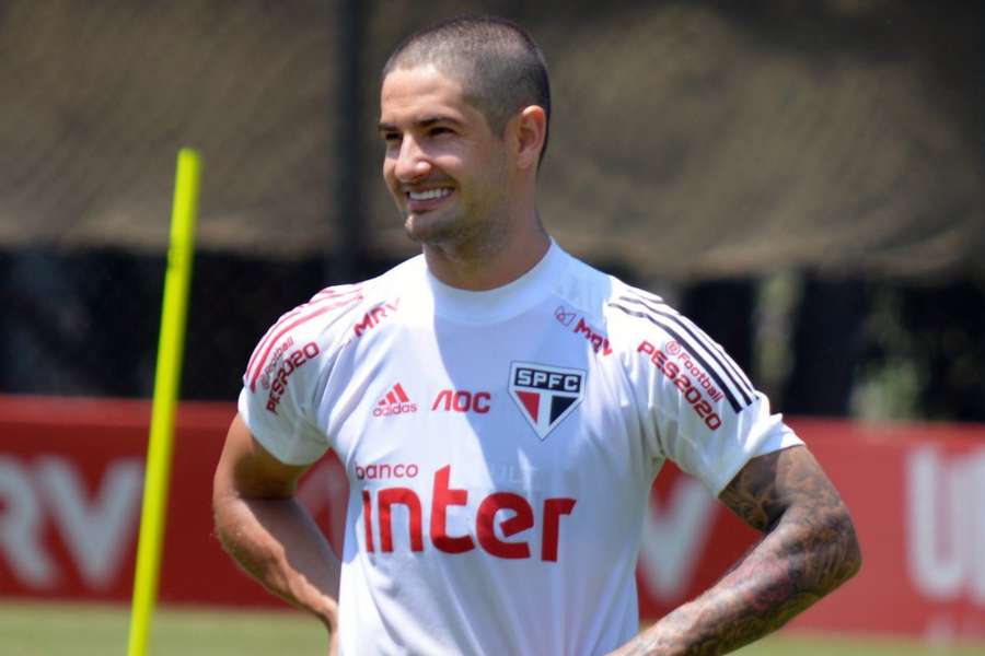 Alexandre Pato durante sua última passagem pelo São Paulo, em 2020