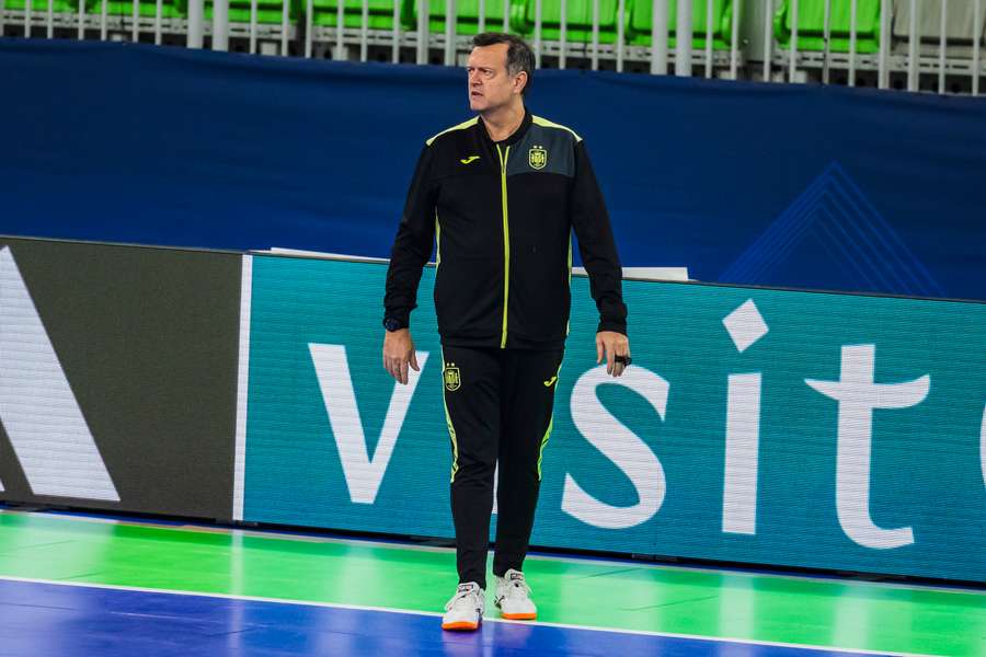 Jesús Velasco, durante el último ensayo antes de la final del Europeo
