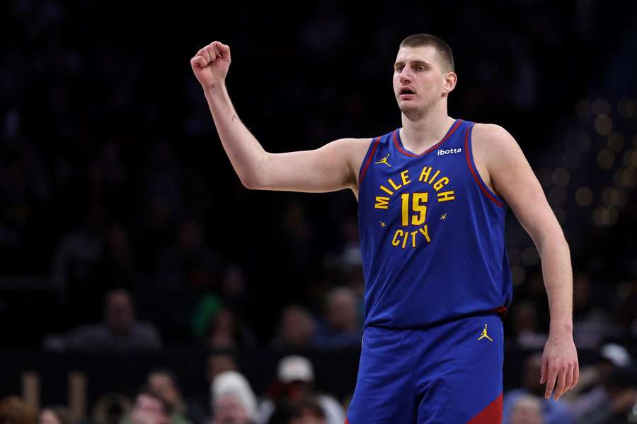 Jokic in action for the Nuggets