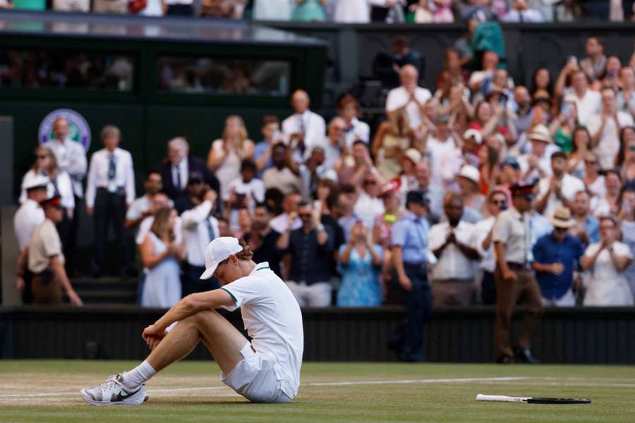 Jannik Sinner à Wimbledon le mois dernier. Jannik Sinner à Wimbledon le mois dernier.
