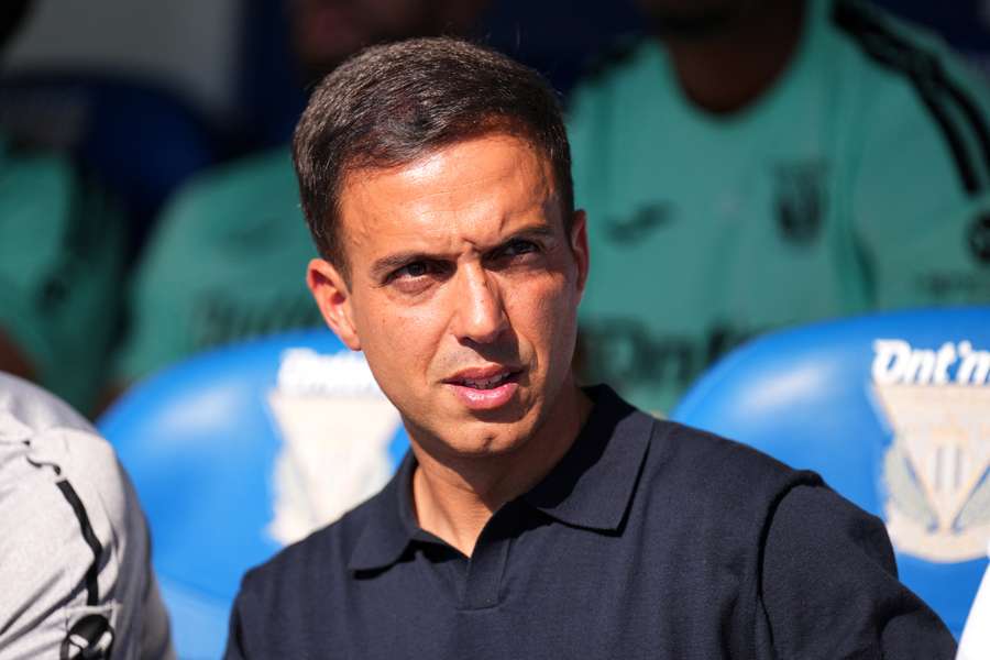 Borja Jiménez, en su último partido como entrenador del Leganés