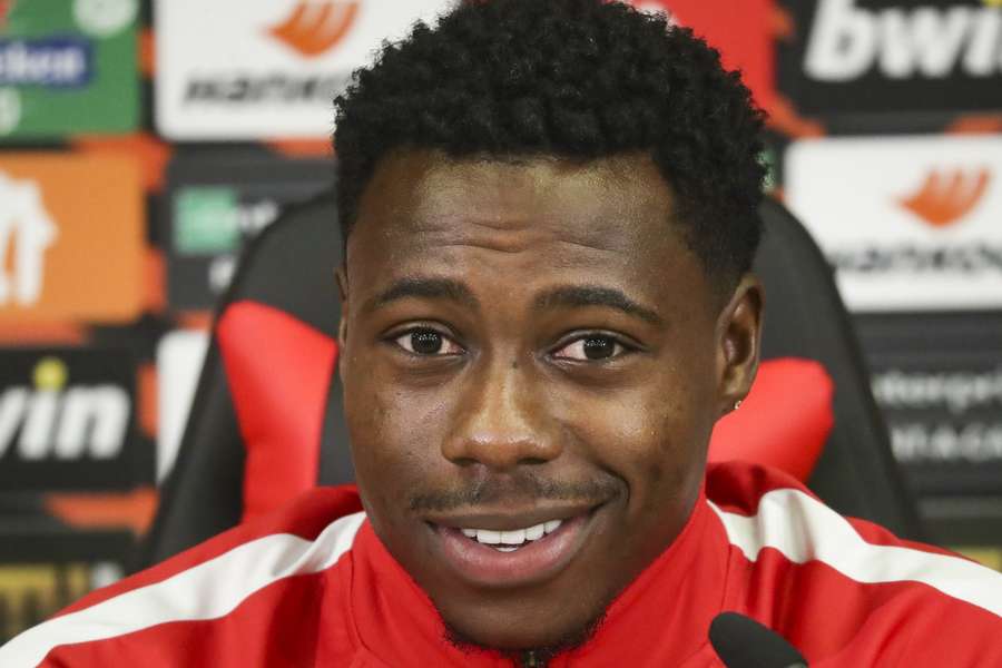 Promes tijdens een persconferentie in Moskou op 14 september 2021