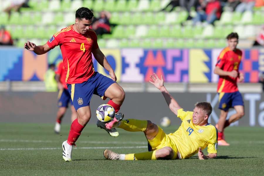 Álvaro Cortés ao serviço dos sub-20 de Espanha no Mundial
