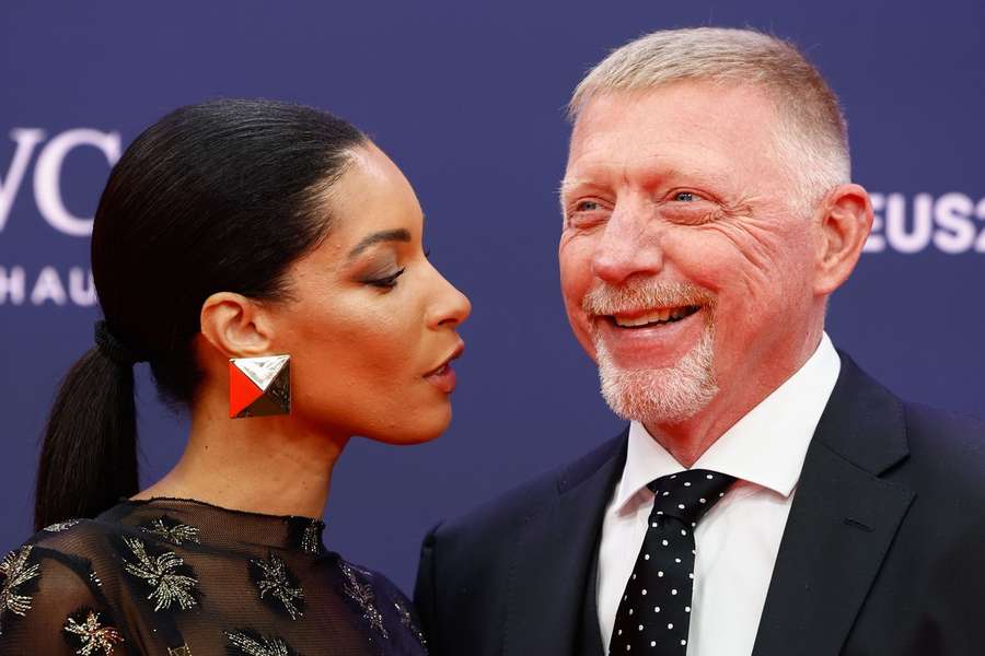 Boris Becker (r.) podczas rozdania nagród Laureus World Sports Awards w Madrycie