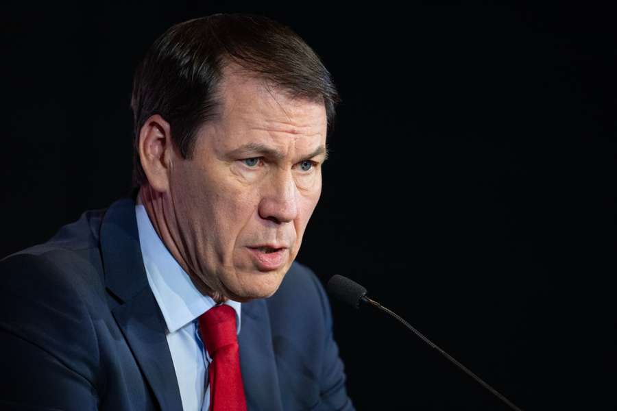 Rudi Garcia addresses the media during a press conference to unveil the Belgium squad for the World Cup 2026