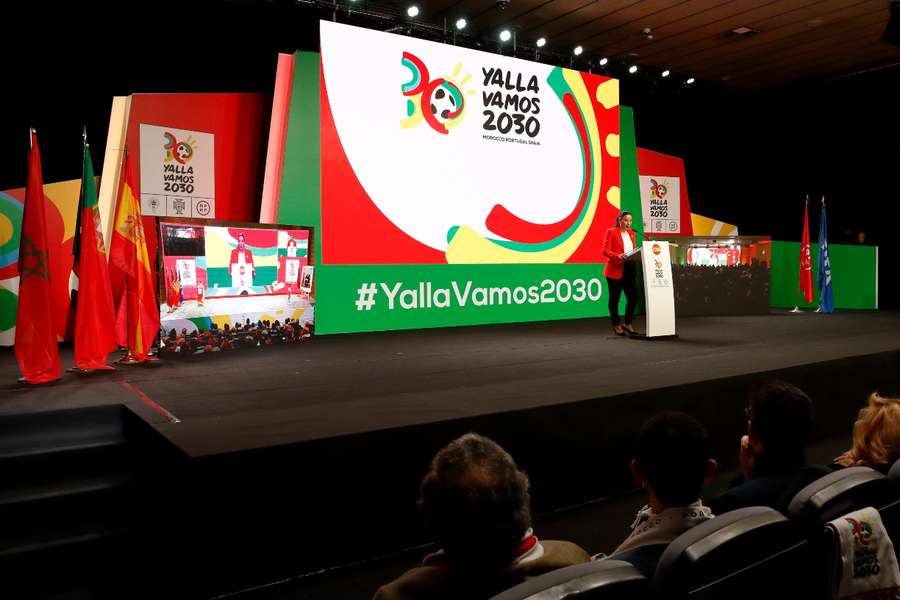 María Ángeles García, Yaye, presenta la candidatura de España-Portugal-Marruecos al Mundial 2030