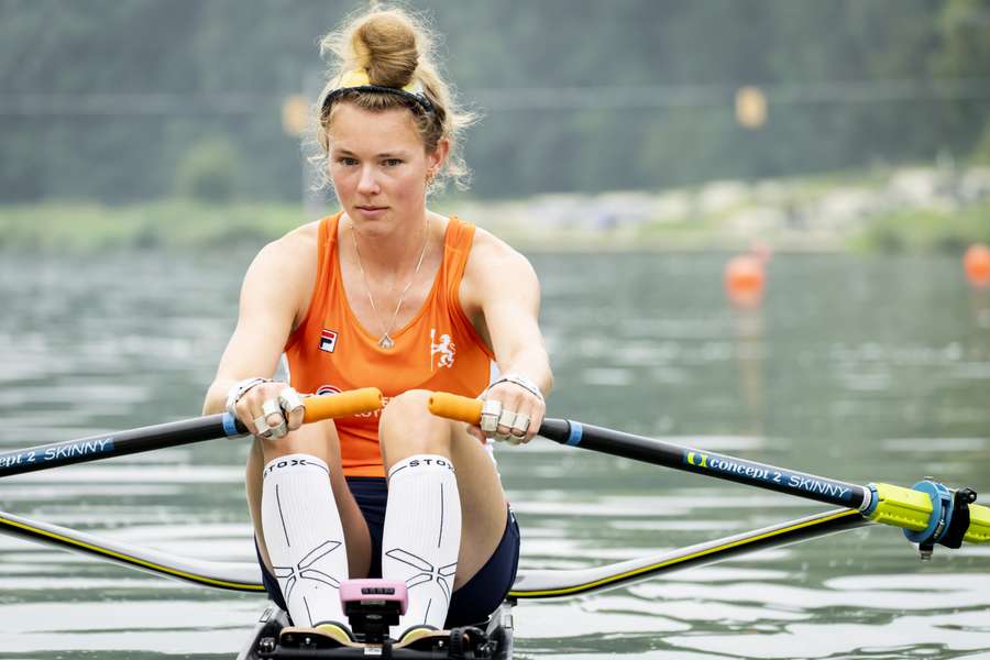 Karolien Florijn tijdens een open training van TeamNL