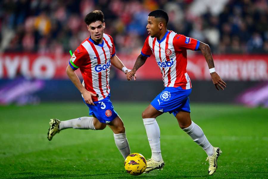 Girona winger Savinho (R) will be an important threat for the Catalan minnows as they visit Real Madrid in La Liga on Saturday