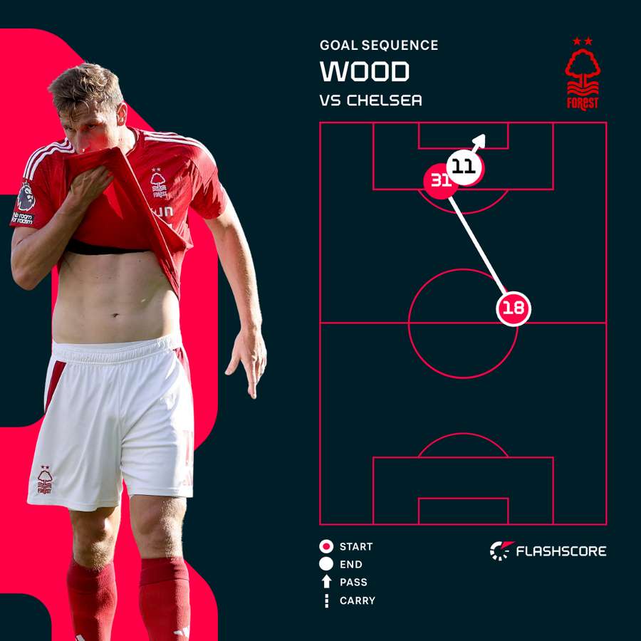 Chris Wood's' goal sequence